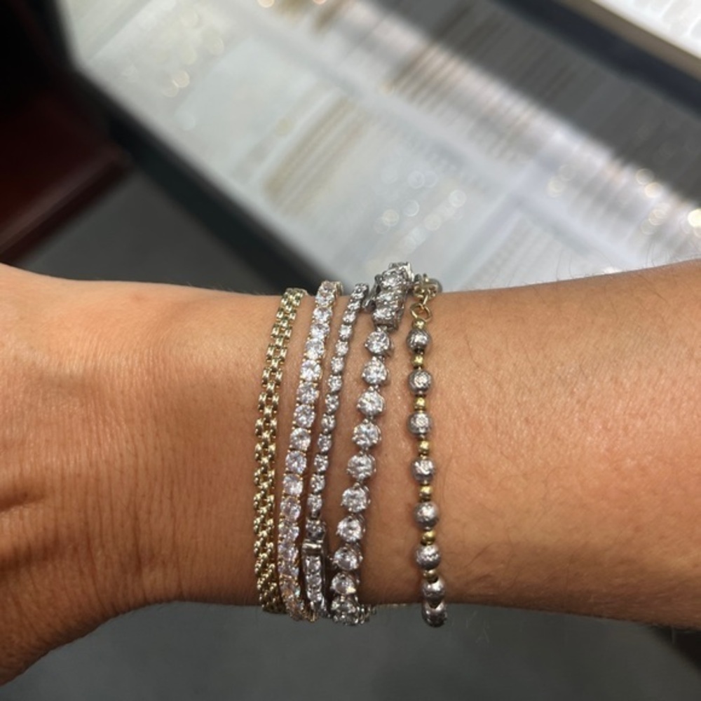 New Solid 14K Yellow Gold Fancy Bracelet 7.25 inches 4mm